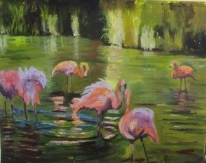 Flamingo Zoo NFS Glicee or print only 